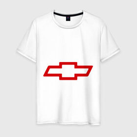 Мужская футболка хлопок с принтом Chevrolett Logo в Новосибирске, 100% хлопок | прямой крой, круглый вырез горловины, длина до линии бедер, слегка спущенное плечо. | chevrolett | авто | автомобили | автомобиль | бренд | бренды | логотип | шевроле