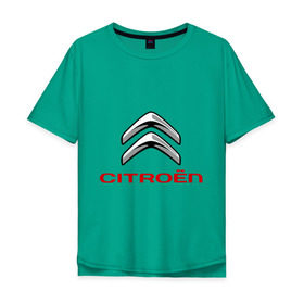 Мужская футболка хлопок Oversize с принтом Citroen в Новосибирске, 100% хлопок | свободный крой, круглый ворот, “спинка” длиннее передней части | citroen | авто | авто2012 | автомобили | автомобиль | бренд | бренды | логотип | ситроен