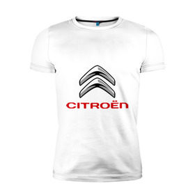 Мужская футболка премиум с принтом Citroen в Новосибирске, 92% хлопок, 8% лайкра | приталенный силуэт, круглый вырез ворота, длина до линии бедра, короткий рукав | citroen | авто | авто2012 | автомобили | автомобиль | бренд | бренды | логотип | ситроен