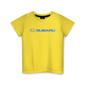 Детская футболка хлопок с принтом Subaru (3) в Новосибирске, 100% хлопок | круглый вырез горловины, полуприлегающий силуэт, длина до линии бедер | Тематика изображения на принте: auto | subaru | авто | автобренды | автомобиль | субарик | субару | тачки
