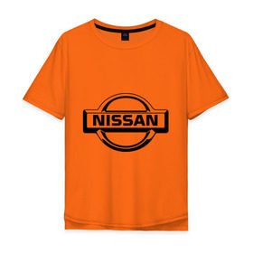 Мужская футболка хлопок Oversize с принтом Nissan club в Новосибирске, 100% хлопок | свободный крой, круглый ворот, “спинка” длиннее передней части | nissan | nissan club | авто | автомобили | машины | нисан | нисан клаб | ниссан | тачки