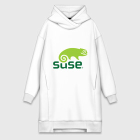 Платье-худи хлопок с принтом Suse в Новосибирске,  |  | linux | suse | линукс | программа | софт