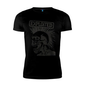 Мужская футболка премиум с принтом Exploited в Новосибирске, 92% хлопок, 8% лайкра | приталенный силуэт, круглый вырез ворота, длина до линии бедра, короткий рукав | exploid | hardcore | punk | rock | панк | рок | рок группы | хард