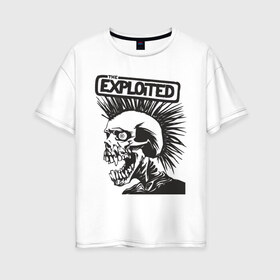 Женская футболка хлопок Oversize с принтом Exploited в Новосибирске, 100% хлопок | свободный крой, круглый ворот, спущенный рукав, длина до линии бедер
 | exploid | hardcore | punk | rock | панк | рок | рок группы | хард