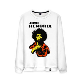 Мужской свитшот хлопок с принтом Jimi Hendrix in a red t-shirt в Новосибирске, 100% хлопок |  | Тематика изображения на принте: jimi hendrix in a red | rock | джими хендрикс | рок