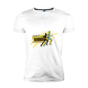 Мужская футболка премиум с принтом Runner в Новосибирске, 92% хлопок, 8% лайкра | приталенный силуэт, круглый вырез ворота, длина до линии бедра, короткий рукав | бег | бегун | легкая атлетика | марафон | марафонец | спринт | спринтер