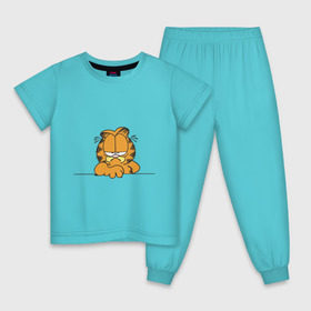 Детская пижама хлопок с принтом Гарфилд (6) в Новосибирске, 100% хлопок |  брюки и футболка прямого кроя, без карманов, на брюках мягкая резинка на поясе и по низу штанин
 | garfield | гарфилд
