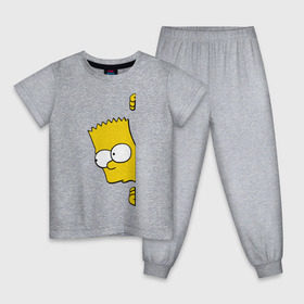Детская пижама хлопок с принтом Bart Simpson (3) в Новосибирске, 100% хлопок |  брюки и футболка прямого кроя, без карманов, на брюках мягкая резинка на поясе и по низу штанин
 | гомер