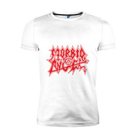 Мужская футболка премиум с принтом Morbid Angel в Новосибирске, 92% хлопок, 8% лайкра | приталенный силуэт, круглый вырез ворота, длина до линии бедра, короткий рукав | Тематика изображения на принте: death metal