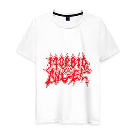 Мужская футболка хлопок с принтом Morbid Angel в Новосибирске, 100% хлопок | прямой крой, круглый вырез горловины, длина до линии бедер, слегка спущенное плечо. | death metal