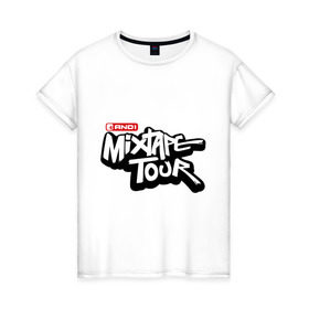 Женская футболка хлопок с принтом AND1 Mixtape tour в Новосибирске, 100% хлопок | прямой крой, круглый вырез горловины, длина до линии бедер, слегка спущенное плечо | mixtape tour | баскетбольный тур | микстейп тур
