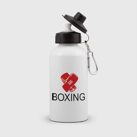 Бутылка спортивная с принтом Boxing (2) в Новосибирске, металл | емкость — 500 мл, в комплекте две пластиковые крышки и карабин для крепления | емельяненко
