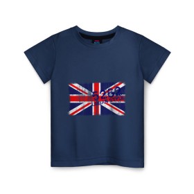 Детская футболка хлопок с принтом England Urban flag в Новосибирске, 100% хлопок | круглый вырез горловины, полуприлегающий силуэт, длина до линии бедер | 5262 | england | gb | uk | urban style | англия | британия | британский флаг | великобритания | флаги