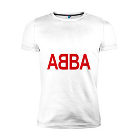 Мужская футболка премиум с принтом ABBA в Новосибирске, 92% хлопок, 8% лайкра | приталенный силуэт, круглый вырез ворота, длина до линии бедра, короткий рукав | 70е | 80е | abba | абба | группа | квартет | музыка | музыкальные группы | поп музыка