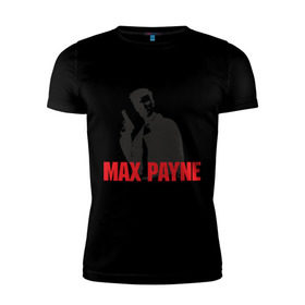 Мужская футболка премиум с принтом Max Payne (2) в Новосибирске, 92% хлопок, 8% лайкра | приталенный силуэт, круглый вырез ворота, длина до линии бедра, короткий рукав | Тематика изображения на принте: max payne | shooter | макс пейн | стрелялка | шутер