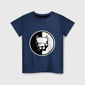 Детская футболка хлопок с принтом Pitbull (2) в Новосибирске, 100% хлопок | круглый вырез горловины, полуприлегающий силуэт, длина до линии бедер | pitbull | спартак