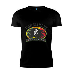 Мужская футболка премиум с принтом Bob Marley (7) в Новосибирске, 92% хлопок, 8% лайкра | приталенный силуэт, круглый вырез ворота, длина до линии бедра, короткий рукав | bob | bob marley | reggae | боб марли | музыка | раста | растаманские | регги