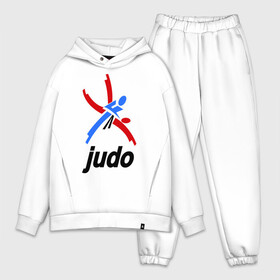 Мужской костюм хлопок OVERSIZE с принтом Дзюдо   Judo эмблема в Новосибирске,  |  | дзюдо