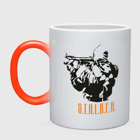 Кружка хамелеон с принтом Stalker 3 в Новосибирске, керамика | меняет цвет при нагревании, емкость 330 мл | shooter | stalker | stalker3 | постапокалиптические | припять | радиация | сталкер | чернобыль | шутер