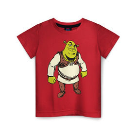 Детская футболка хлопок с принтом Shrek (3) в Новосибирске, 100% хлопок | круглый вырез горловины, полуприлегающий силуэт, длина до линии бедер | shrek | шрек