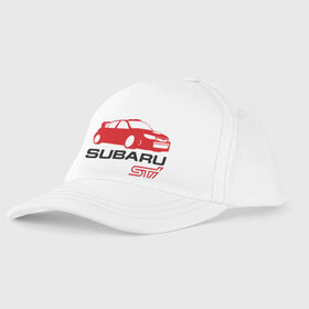 Детская бейсболка с принтом Subaru sti (2) в Новосибирске, 100% хлопок | классический козырек, металлическая застежка-регулятор размера | Тематика изображения на принте: subaru impreza | subaru impreza wrx sti | subaru sti | wrx sti | авто2012 | импреза | субару | субару импреза