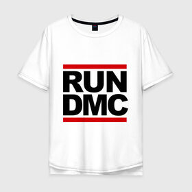 Мужская футболка хлопок Oversize с принтом Run DMC в Новосибирске, 100% хлопок | свободный крой, круглый ворот, “спинка” длиннее передней части | dmc | gangsta | gansta | hip hop | hop | rap | run | рэп | рэпчина | хип | хип хоп | хипхоп | хоп