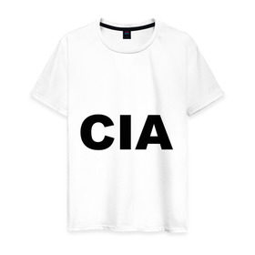Мужская футболка хлопок с принтом ЦРУ (2) в Новосибирске, 100% хлопок | прямой крой, круглый вырез горловины, длина до линии бедер, слегка спущенное плечо. | central intelligence agency | cia | спецслужбы сша | центральное разведывательное управление | цру