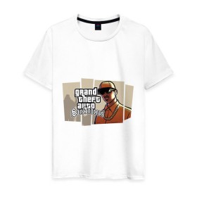 Мужская футболка хлопок с принтом Grand Theft Auto San Andreas (6) в Новосибирске, 100% хлопок | прямой крой, круглый вырез горловины, длина до линии бедер, слегка спущенное плечо. | grand theft auto | gta | san andreas | гта | сан андрес