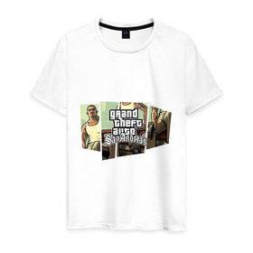 Мужская футболка хлопок с принтом Grand Theft Auto San Andreas (5) в Новосибирске, 100% хлопок | прямой крой, круглый вырез горловины, длина до линии бедер, слегка спущенное плечо. | grand theft auto | gta | gta sa | san andreas | гта сан андреас