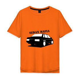 Мужская футболка хлопок Oversize с принтом 21099 mafia в Новосибирске, 100% хлопок | свободный крой, круглый ворот, “спинка” длиннее передней части | mafia | sedan mafia | wagon mafia | авто | автомобиль | мафия | машины | тачки