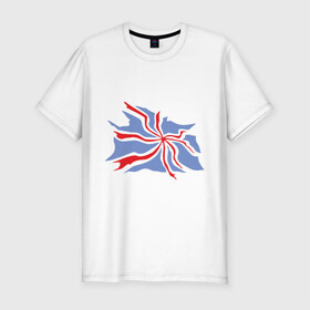 Мужская футболка премиум с принтом Флаг Англии в Новосибирске, 92% хлопок, 8% лайкра | приталенный силуэт, круглый вырез ворота, длина до линии бедра, короткий рукав | england | gb | uk | англия | британский флаг | великобритания | соединенное королевство | флаг