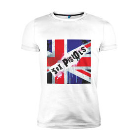 Мужская футболка премиум с принтом Sex Pistols (2) в Новосибирске, 92% хлопок, 8% лайкра | приталенный силуэт, круглый вырез ворота, длина до линии бедра, короткий рукав | Тематика изображения на принте: британский флаг