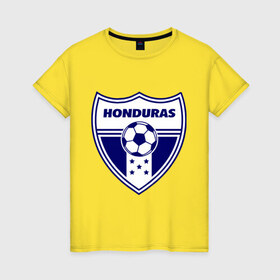 Женская футболка хлопок с принтом Сборная Гондураса в Новосибирске, 100% хлопок | прямой крой, круглый вырез горловины, длина до линии бедер, слегка спущенное плечо | евро 2012