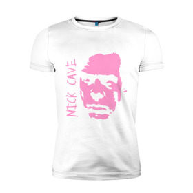 Мужская футболка премиум с принтом Nick Cave в Новосибирске, 92% хлопок, 8% лайкра | приталенный силуэт, круглый вырез ворота, длина до линии бедра, короткий рукав | Тематика изображения на принте: 