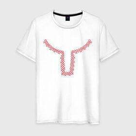 Мужская футболка хлопок с принтом Рубашка со славянским узором в Новосибирске, 100% хлопок | прямой крой, круглый вырез горловины, длина до линии бедер, слегка спущенное плечо. | русь