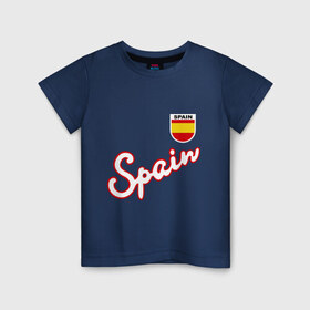Детская футболка хлопок с принтом Сборной Испании по футболу в Новосибирске, 100% хлопок | круглый вырез горловины, полуприлегающий силуэт, длина до линии бедер | spain football | сборная испании по футболу