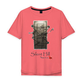 Мужская футболка хлопок Oversize с принтом Silent Hill в Новосибирске, 100% хлопок | свободный крой, круглый ворот, “спинка” длиннее передней части | silent hil | silent hill | сайлент хил | сайлент хилл