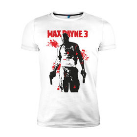 Мужская футболка премиум с принтом Max Payne (3) в Новосибирске, 92% хлопок, 8% лайкра | приталенный силуэт, круглый вырез ворота, длина до линии бедра, короткий рукав | Тематика изображения на принте: max | max payne | payne | макс | макс пейн | пейн