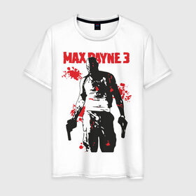Мужская футболка хлопок с принтом Max Payne (3) в Новосибирске, 100% хлопок | прямой крой, круглый вырез горловины, длина до линии бедер, слегка спущенное плечо. | max | max payne | payne | макс | макс пейн | пейн