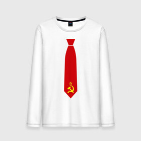 Мужской лонгслив хлопок с принтом Советский галстук в Новосибирске, 100% хлопок |  | серп и молот | советский галстук | советский галстукгалстук | советский союз | ссср