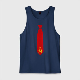 Мужская майка хлопок с принтом Советский галстук в Новосибирске, 100% хлопок |  | Тематика изображения на принте: серп и молот | советский галстук | советский галстукгалстук | советский союз | ссср