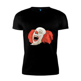 Мужская футболка премиум с принтом Evil Clown в Новосибирске, 92% хлопок, 8% лайкра | приталенный силуэт, круглый вырез ворота, длина до линии бедра, короткий рукав | Тематика изображения на принте: evil clown | злой клоун | клоун