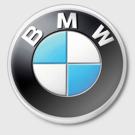 Значок с принтом BMW - эмблема в Новосибирске,  металл | круглая форма, металлическая застежка в виде булавки | Тематика изображения на принте: bmv | bmw | x5 | бмв | логотип