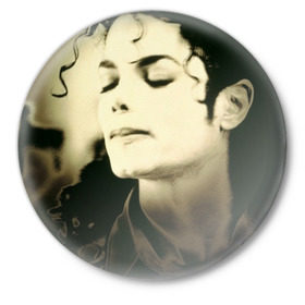Значок с принтом Майкл Джексон в Новосибирске,  металл | круглая форма, металлическая застежка в виде булавки | billie jean | billy jean | michael jackson | майкл джексон