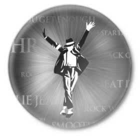 Значок с принтом MJ в Новосибирске,  металл | круглая форма, металлическая застежка в виде булавки | billie jean | billy jean | michael jackson | майкл джексон