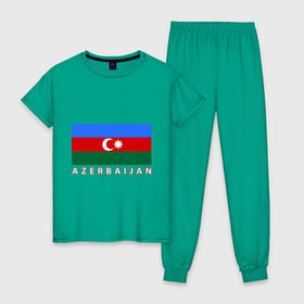 Женская пижама хлопок с принтом Азербайджан в Новосибирске, 100% хлопок | брюки и футболка прямого кроя, без карманов, на брюках мягкая резинка на поясе и по низу штанин | azerbaijan | azerbaijan map | jan jan azerbaijan
азербайджан | map | азербайджанец | карта азербайджана