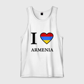 Мужская майка хлопок с принтом I love Armenia в Новосибирске, 100% хлопок |  | Тематика изображения на принте: armenia | армению | армения | армяне | армянин | ереван | люблю | флаг