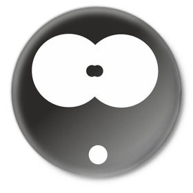 Значок с принтом Чудик в Новосибирске,  металл | круглая форма, металлическая застежка в виде булавки | smile | рожица | рожицы | смайл | смайлики | чудик
