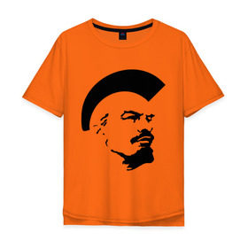 Мужская футболка хлопок Oversize с принтом Ленин Панк в Новосибирске, 100% хлопок | свободный крой, круглый ворот, “спинка” длиннее передней части | pank | punk | punks | punks not dead | ирокез | панк | панки