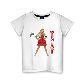 Детская футболка хлопок с принтом Hannah Montana в Новосибирске, 100% хлопок | круглый вырез горловины, полуприлегающий силуэт, длина до линии бедер | hannah montana | хана монтана | ханна монтана